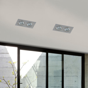 AZzardo Caro 2 Square Aluminium - Ceiling - AZZardo-lighting.co.uk